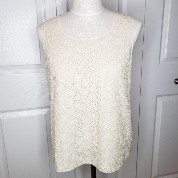 NWT J. Crew Factory lace sleeveless blouse size 8. - Picture 1 of 7